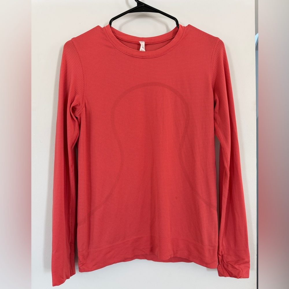 Lululemon Red/Coral Long Sleeve Shirt